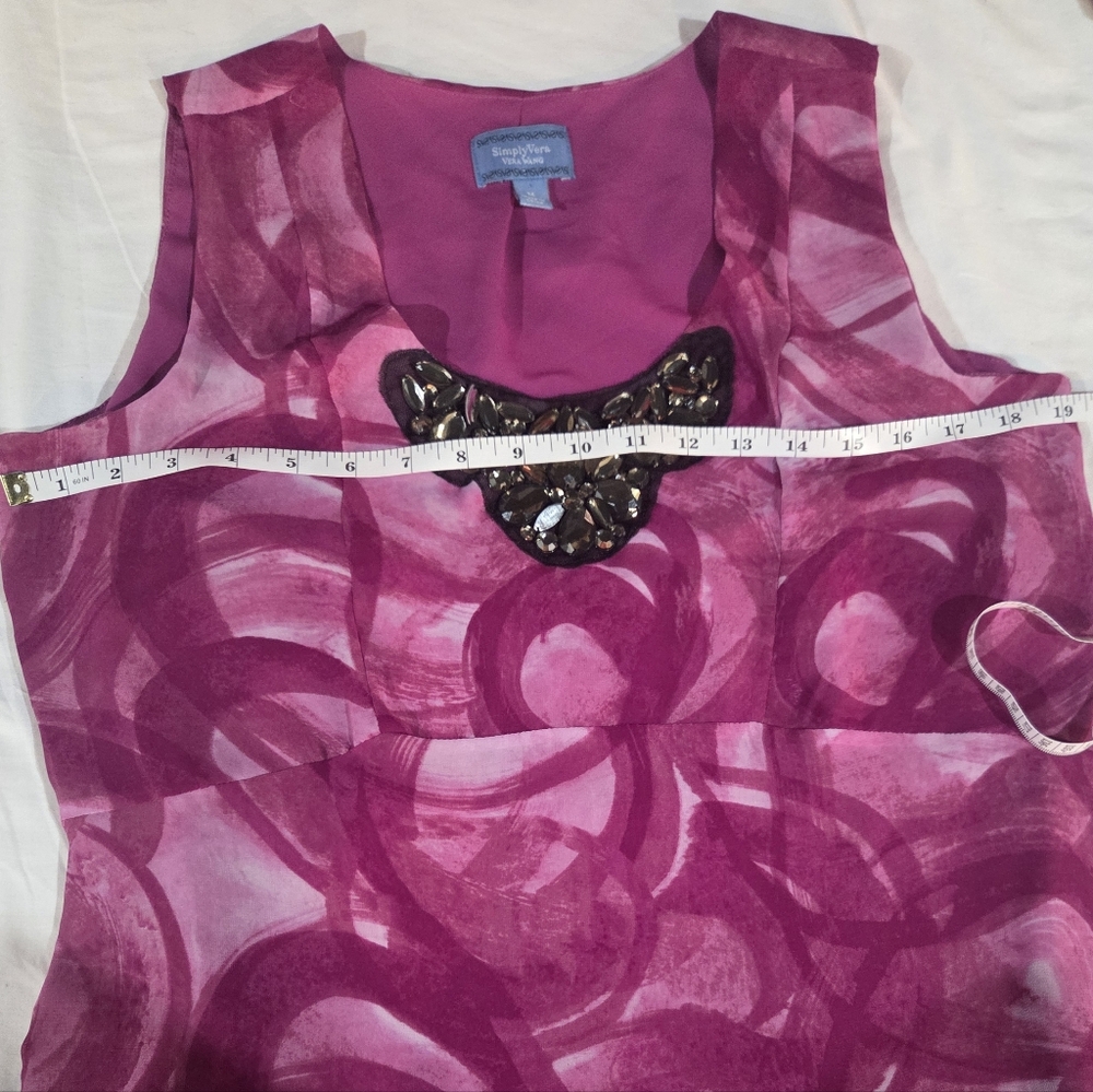 Simply Vera Vera Wang Pink With Embellished Scoop Neck - Picture 7 of 7